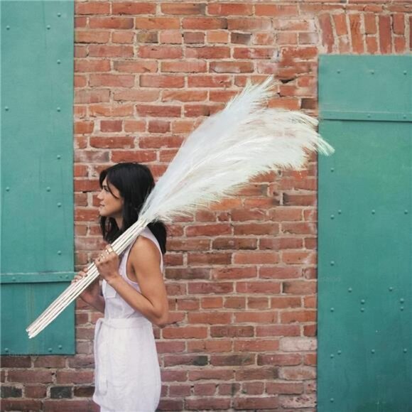 Artificial Faux Pampas Grass Large, 47"/120cm Bundle of 3 Fake Artificial Pampas - Picture 1 of 7